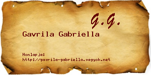 Gavrila Gabriella névjegykártya